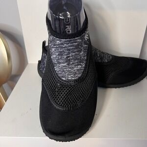 Rockin‎ Water Shoes Swim Socks Quick Dry Aqua Socks Beach Pool Black Size 7